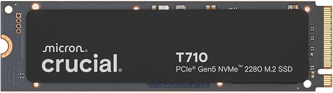 Crucial T710 1TB PCIe Gen5 NVMe M.2 2280 Internal SSD - CT1000T710SSD8