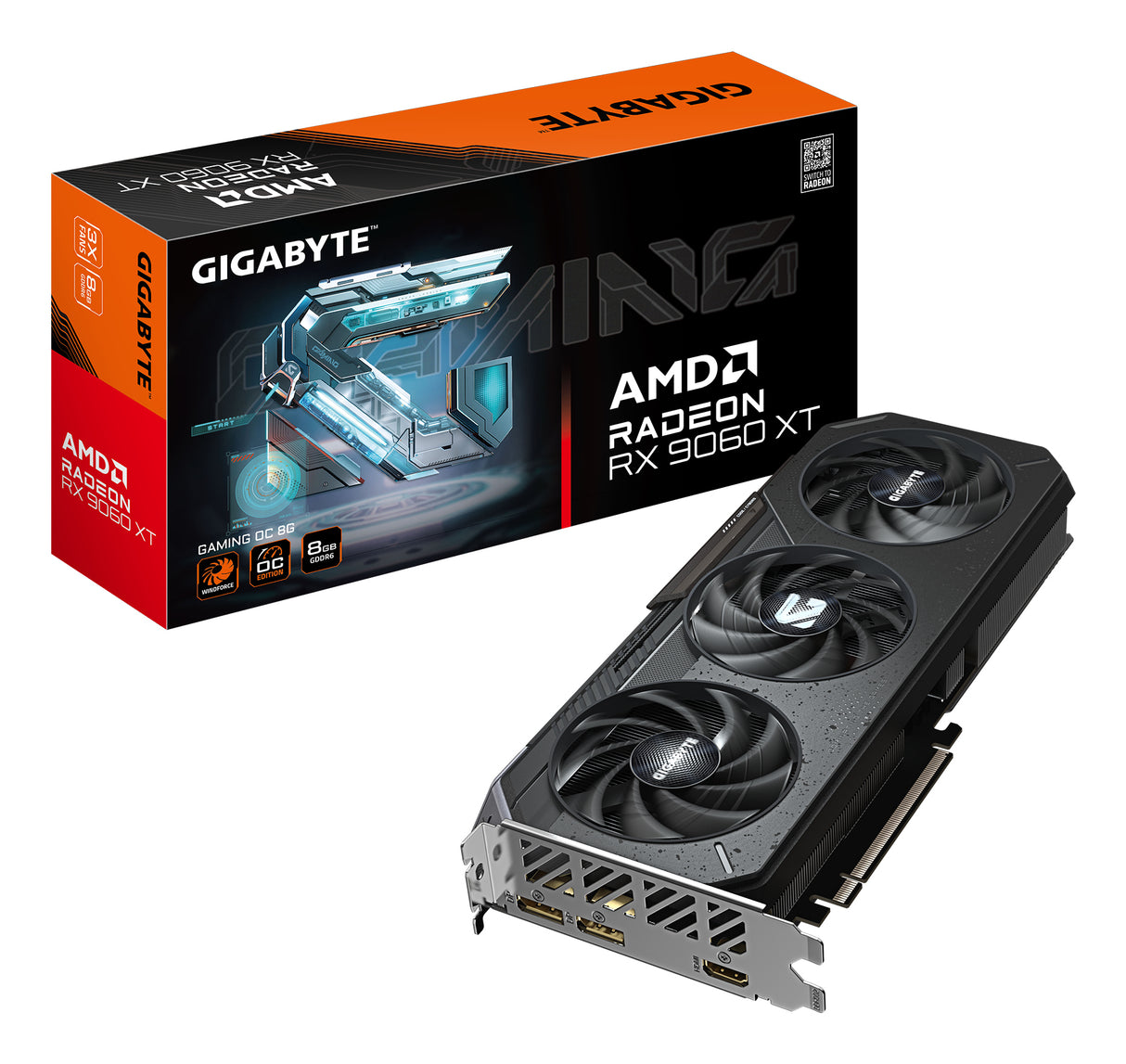 Gigabyte Radeon RX 9060 XT GAMING OC 8G Graphics Card - GV-R9060XTGAMING OC-8GD