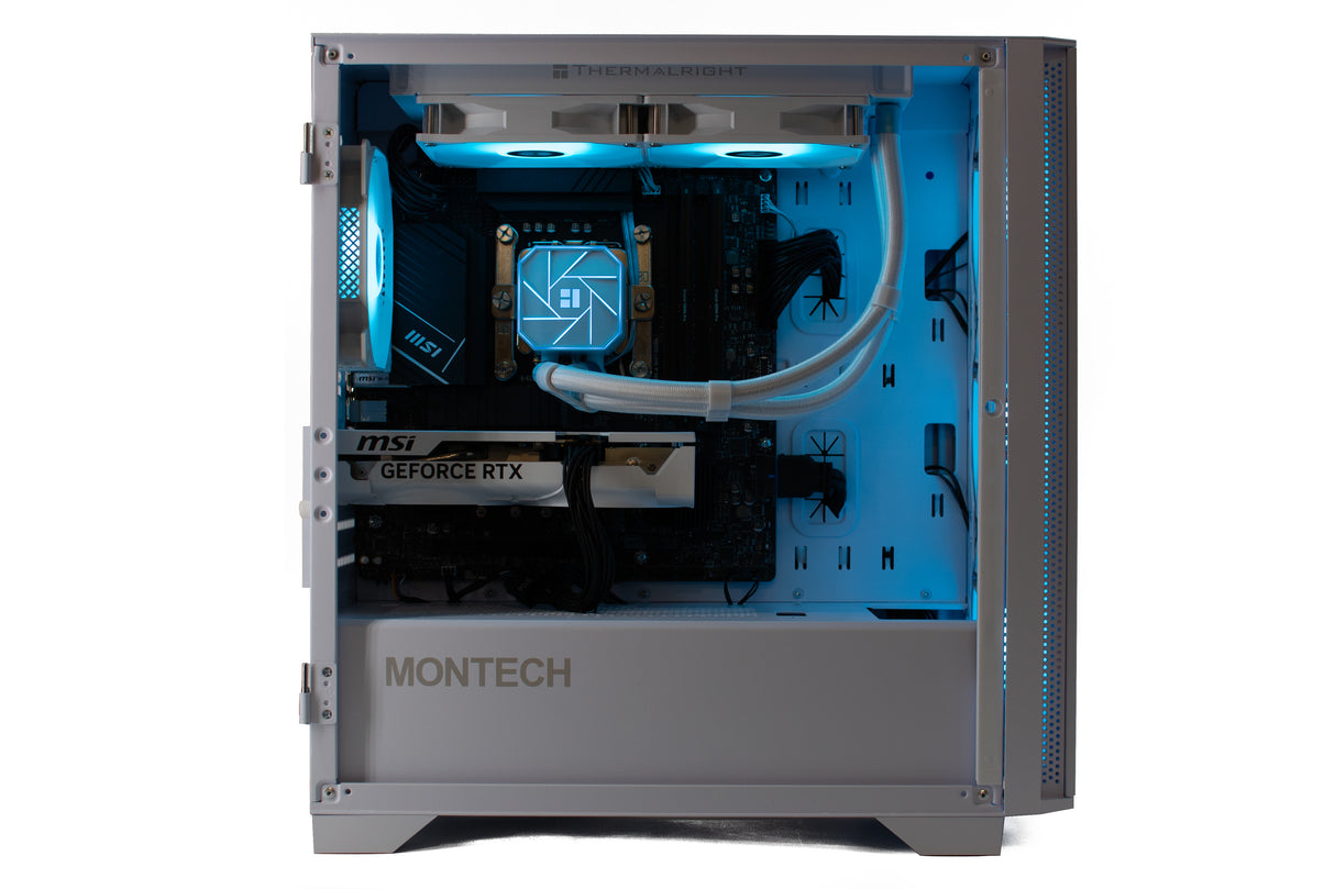 Gamer PC Blizzard i6T - Intel i5 14600KF, 16GB DDR4 RAM, Nvidia RTX 5060 Ti 16GB DDR7 White, Montech Air100 ARGB White Case Pre-Built Gaming PC