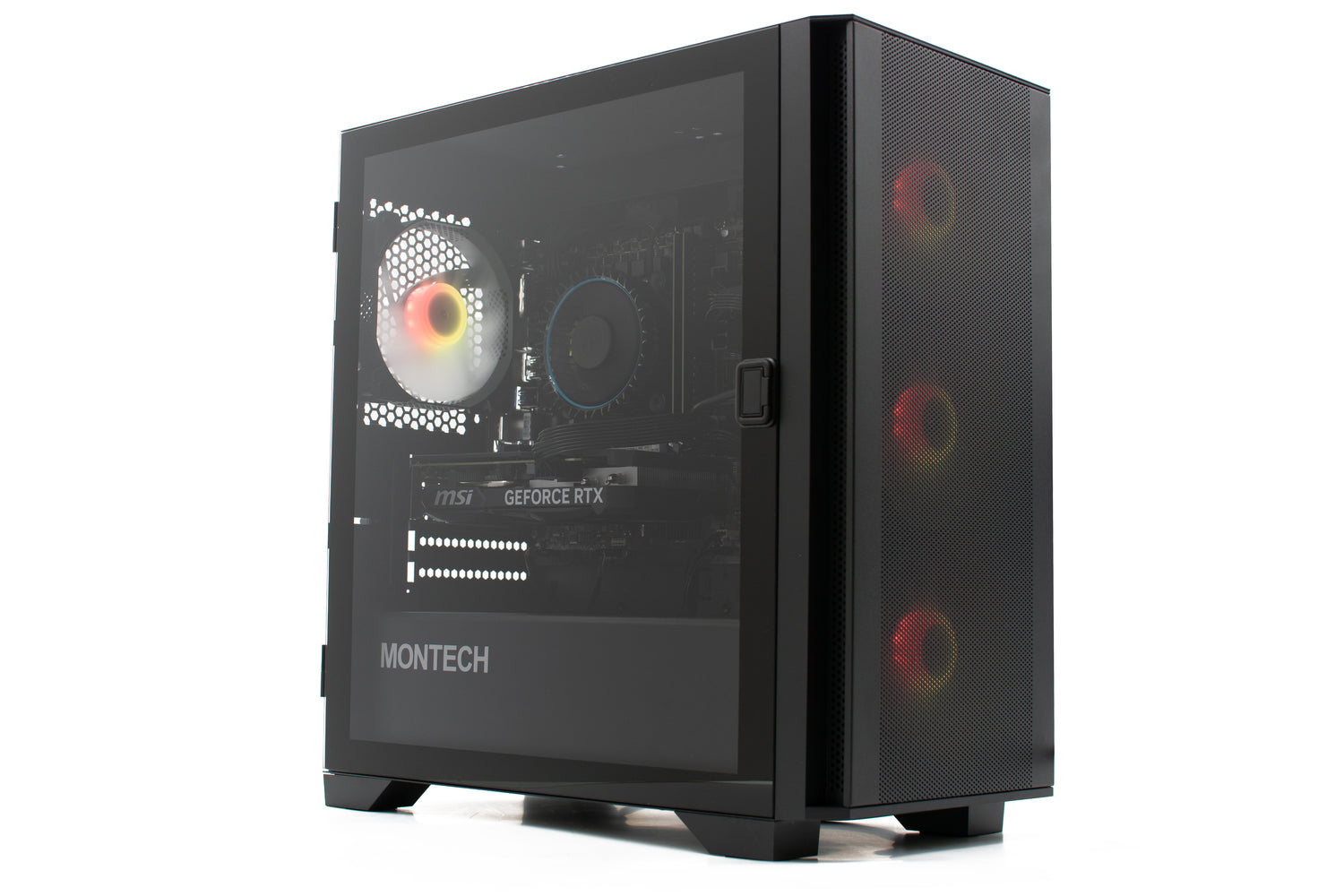 Gamer PC Luna series PC side view with glass panel