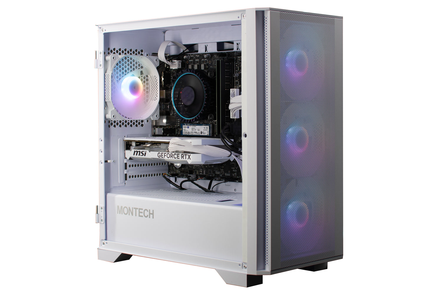 Gamer PC Blizzard 6 - AMD Ryzen 5 5600, MSI Nvidia RTX 5060 8GB DDR7 White, Montech Air100 ARGB White Case Pre-Built Gaming PC