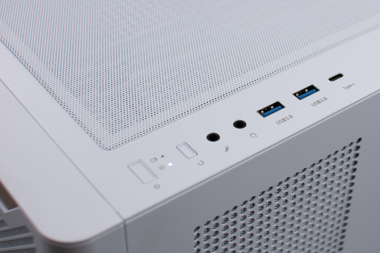 Timbr XR7 White Gaming PC Front Panel Ports