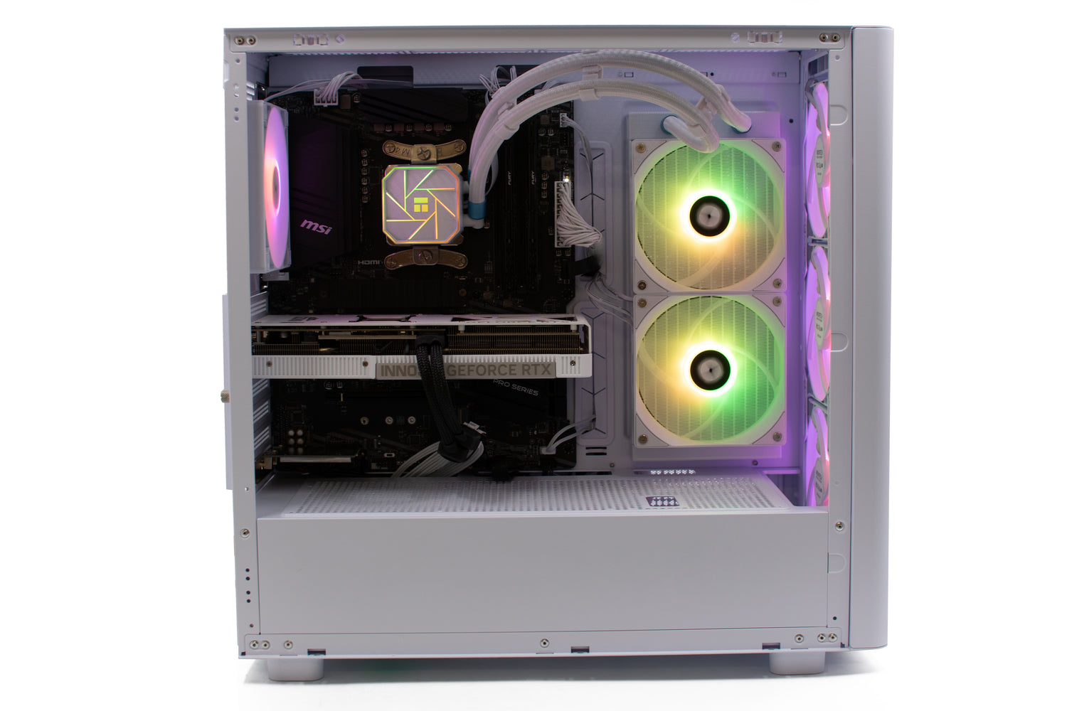 Timbr XR7 White Gaming PC Side View