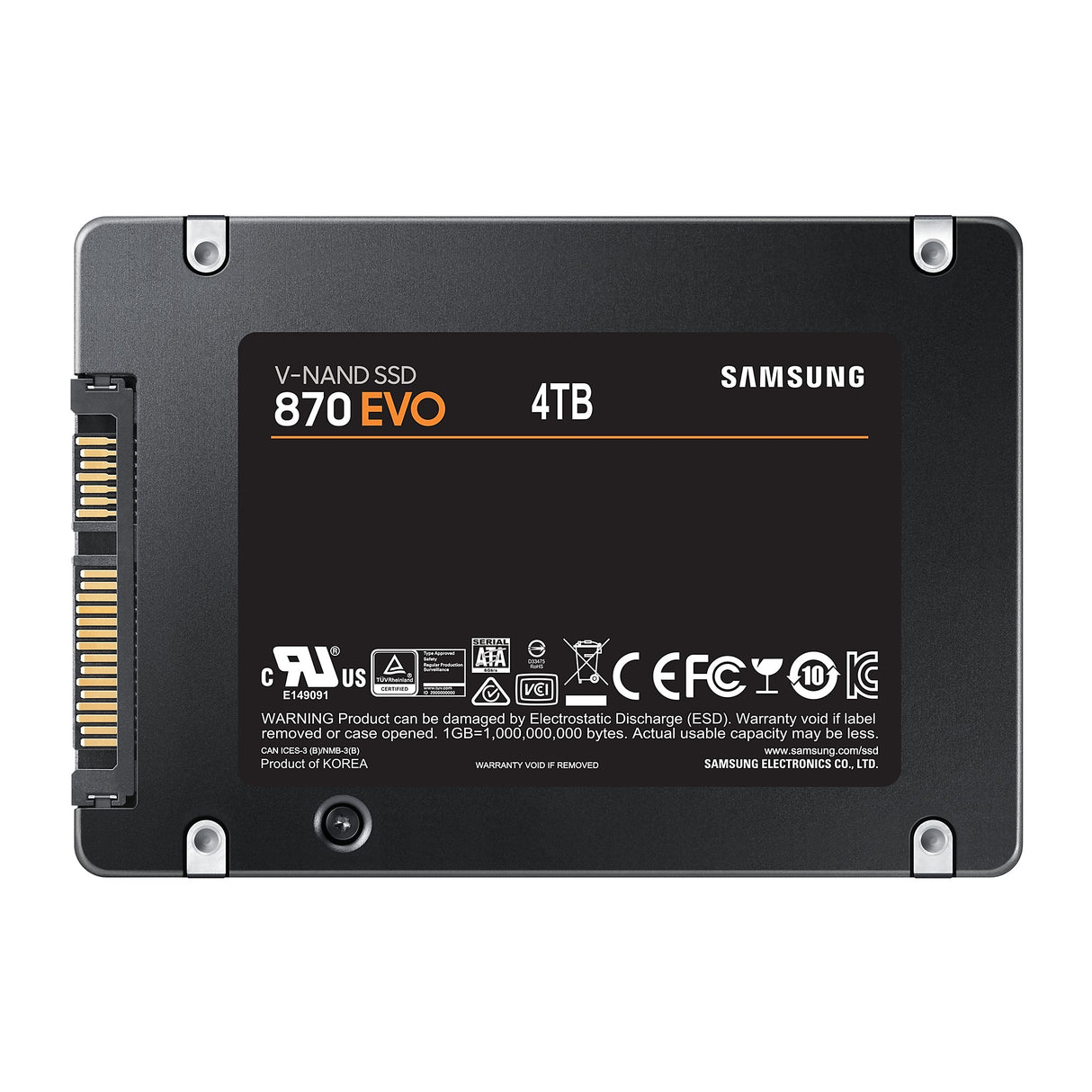 Samsung 870 EVO 4 TB 2.5" Serial ATA III V-NAND - MZ-77E4T0B/EU