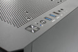 Gamer PC Luna series top panel connectors detailed view